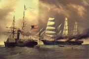 unknow artist Nashville Burning the Ship Harvey Birch oil painting reproduction